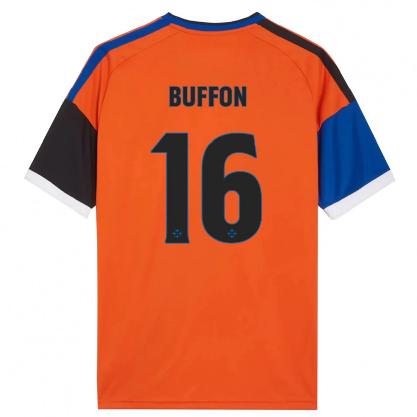 Danxen Kinder Louis Buffon #16 Orange Blau Schwarz Weiß Auswärtstrikot Trikot 2026/27 T-Shirt Schweiz