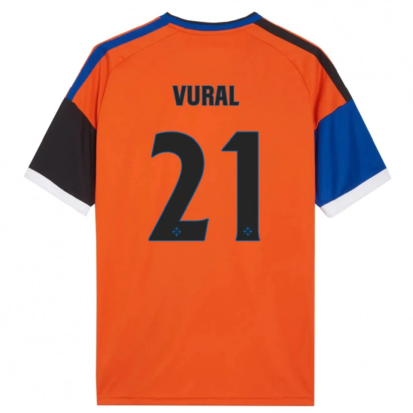 Danxen Kinder İsak Vural #21 Orange Blau Schwarz Weiß Auswärtstrikot Trikot 2026/27 T-Shirt Schweiz
