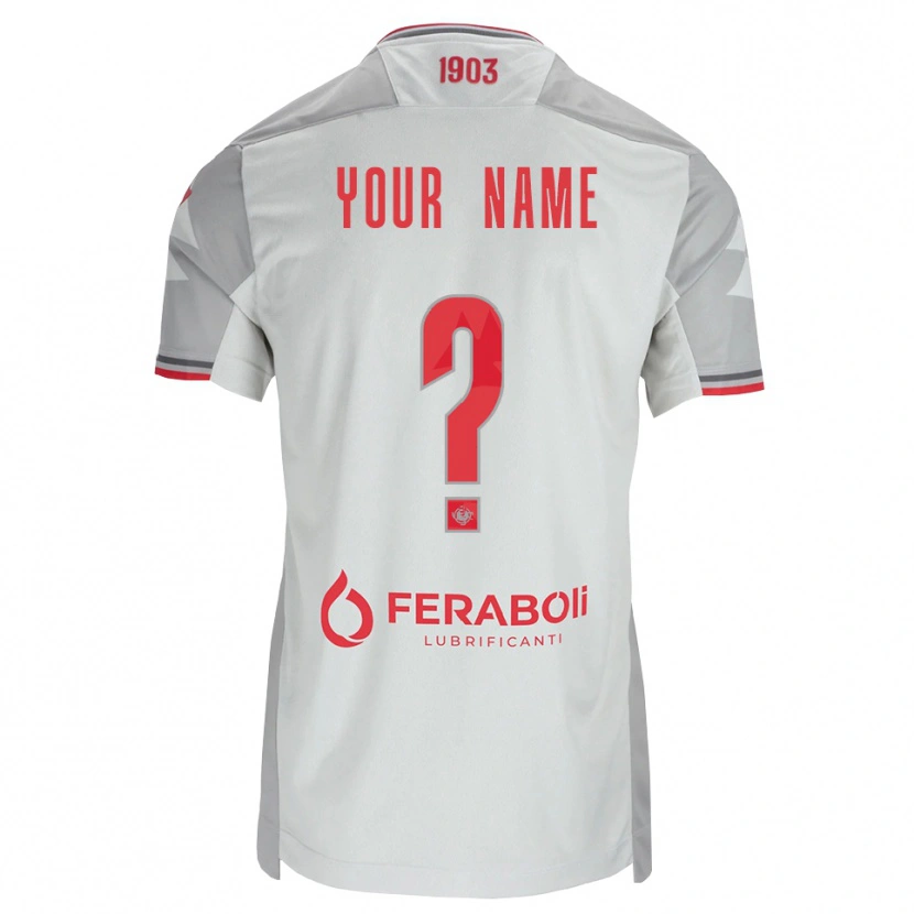 Danxen Kinder Ihren Namen #0 Grau Weiß Rot Auswärtstrikot Trikot 2026/27 T-Shirt Schweiz