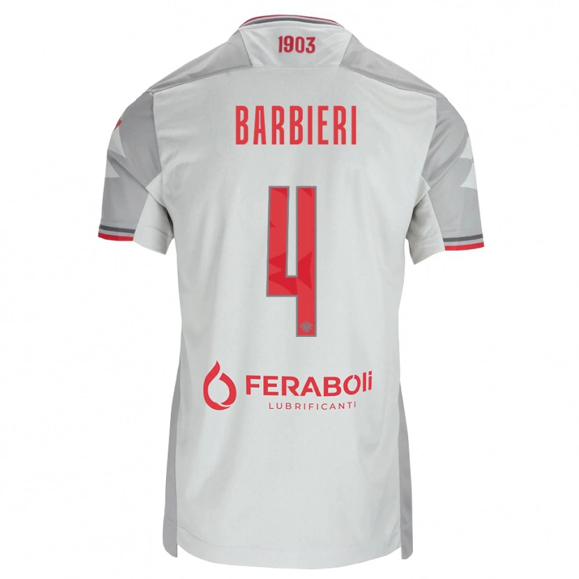 Danxen Kinder Tommaso Barbieri #4 Grau Weiß Rot Auswärtstrikot Trikot 2026/27 T-Shirt Schweiz