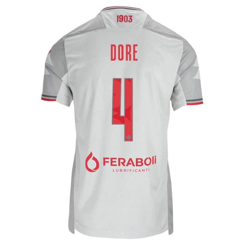 Danxen Kinder Salvatore Dore #4 Grau Weiß Rot Auswärtstrikot Trikot 2026/27 T-Shirt Schweiz
