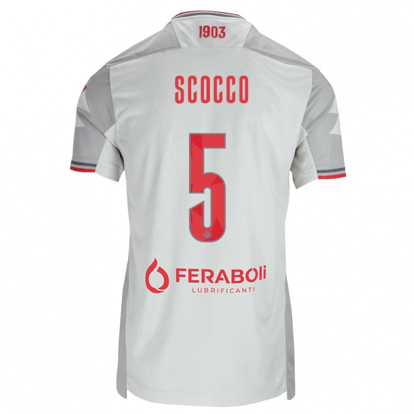 Danxen Kinder Lionel Scocco #5 Grau Weiß Rot Auswärtstrikot Trikot 2026/27 T-Shirt Schweiz
