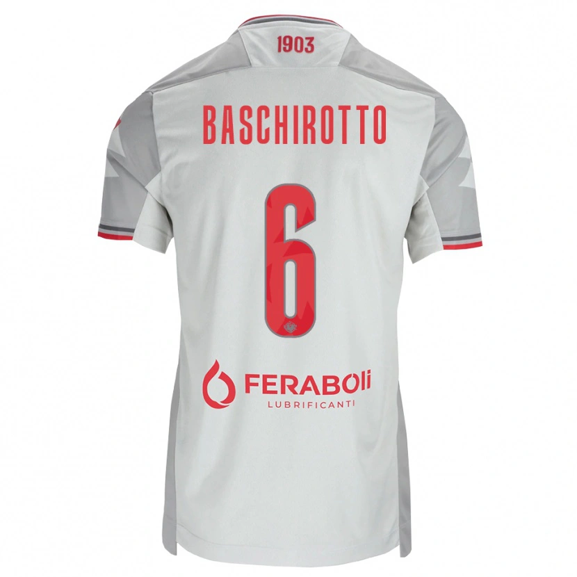 Danxen Kinder Federico Baschirotto #6 Grau Weiß Rot Auswärtstrikot Trikot 2026/27 T-Shirt Schweiz