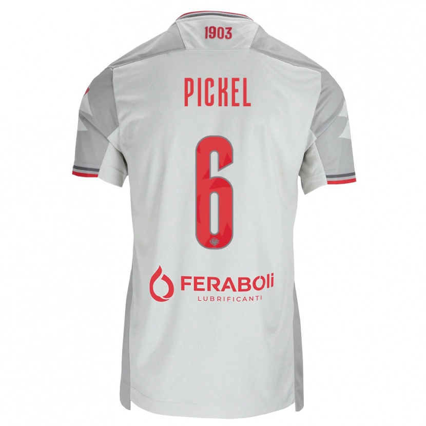 Danxen Kinder Charles Pickel #6 Grau Weiß Rot Auswärtstrikot Trikot 2026/27 T-Shirt Schweiz