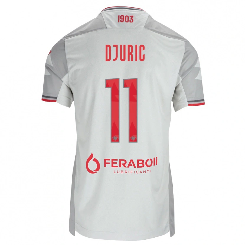 Danxen Kinder Milan Djuric #11 Grau Weiß Rot Auswärtstrikot Trikot 2026/27 T-Shirt Schweiz
