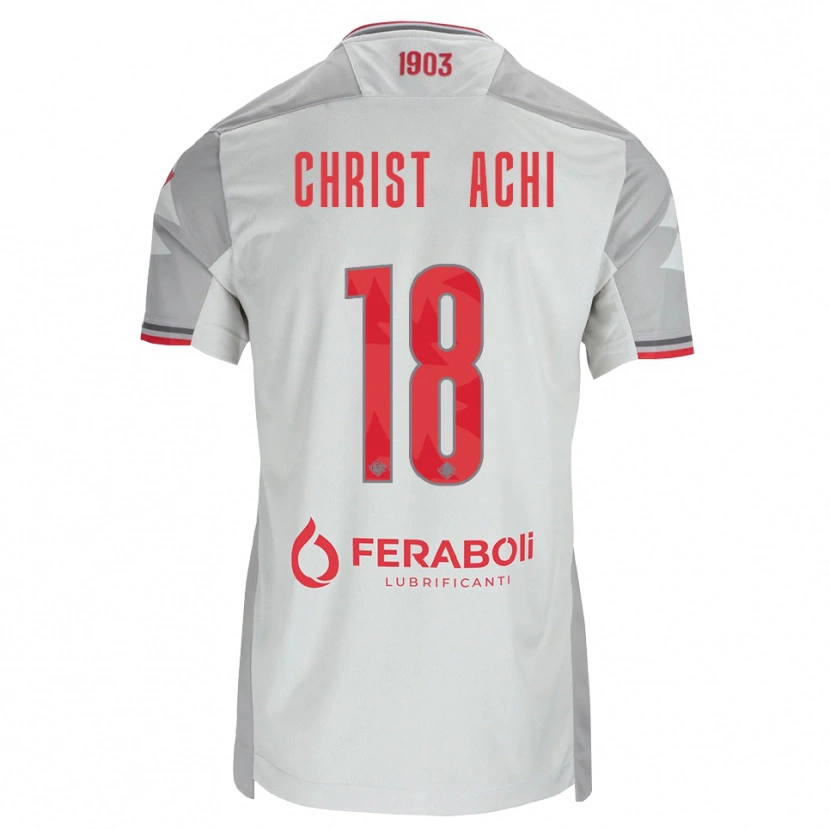Danxen Kinder Ange Christ Achi #18 Grau Weiß Rot Auswärtstrikot Trikot 2026/27 T-Shirt Schweiz