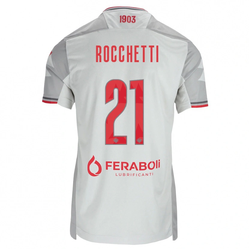 Danxen Kinder Yuri Rocchetti #21 Grau Weiß Rot Auswärtstrikot Trikot 2026/27 T-Shirt Schweiz