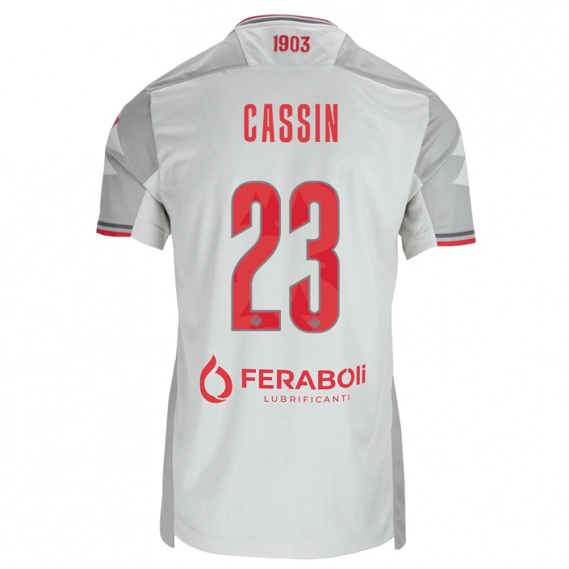 Danxen Kinder Marco Cassin #23 Grau Weiß Rot Auswärtstrikot Trikot 2026/27 T-Shirt Schweiz