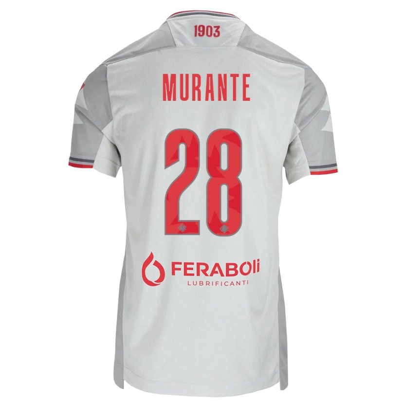 Danxen Kinder Alessandro Murante #28 Grau Weiß Rot Auswärtstrikot Trikot 2026/27 T-Shirt Schweiz