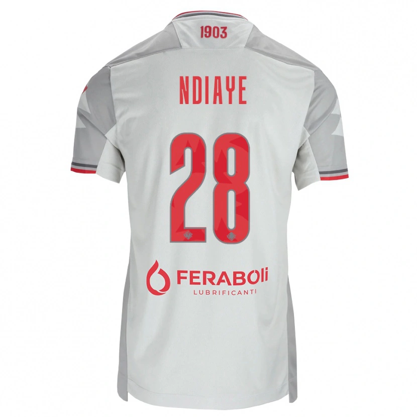 Danxen Kinder Maissa Ndiaye #28 Grau Weiß Rot Auswärtstrikot Trikot 2026/27 T-Shirt Schweiz