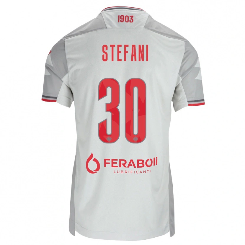 Danxen Kinder Christian Stefani #30 Grau Weiß Rot Auswärtstrikot Trikot 2026/27 T-Shirt Schweiz