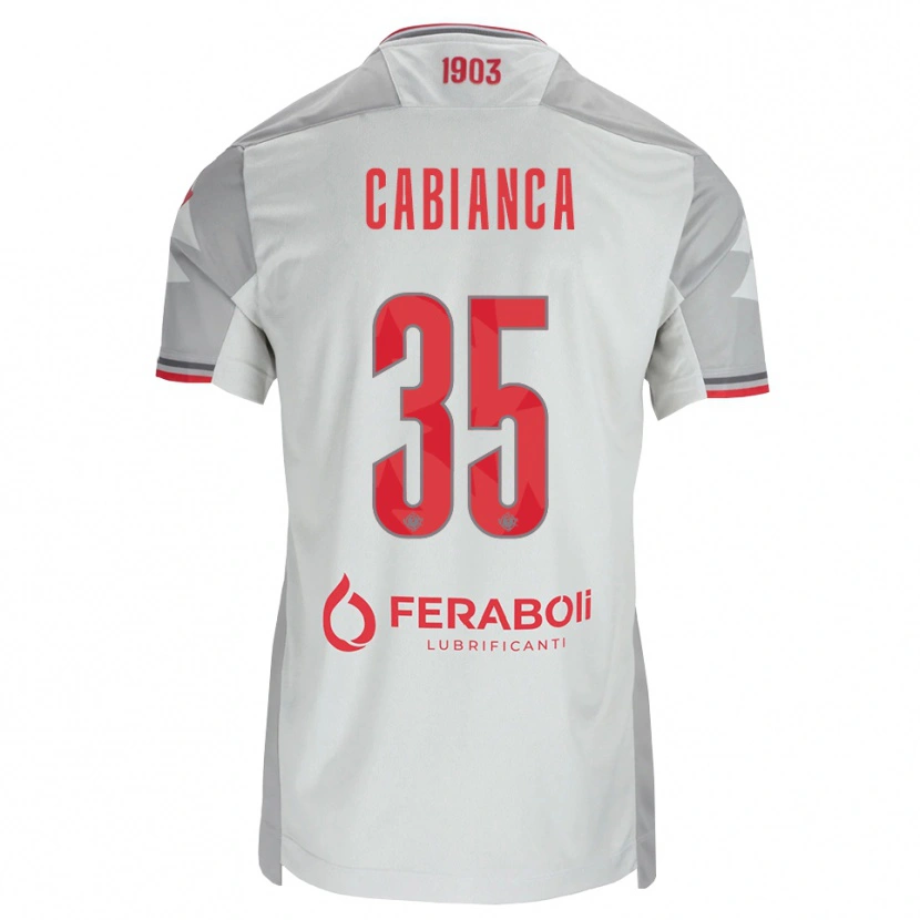 Danxen Kinder Eddy Cabianca #35 Grau Weiß Rot Auswärtstrikot Trikot 2026/27 T-Shirt Schweiz