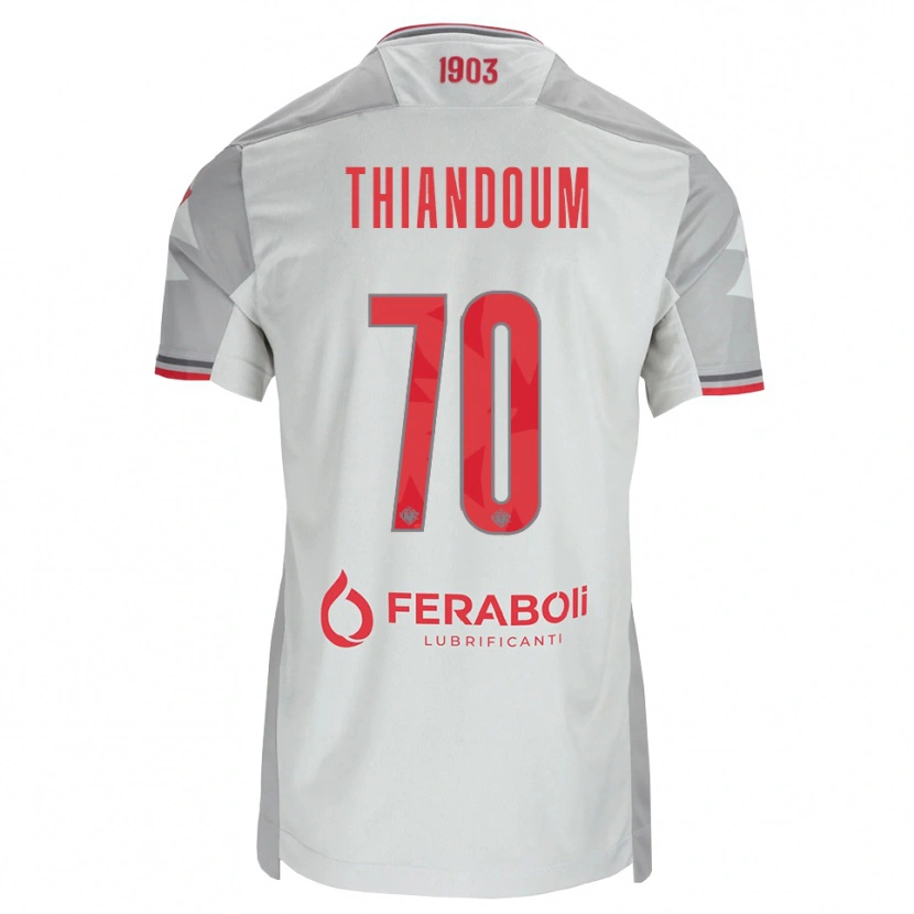 Danxen Kinder Omar Thiandoum #70 Grau Weiß Rot Auswärtstrikot Trikot 2026/27 T-Shirt Schweiz