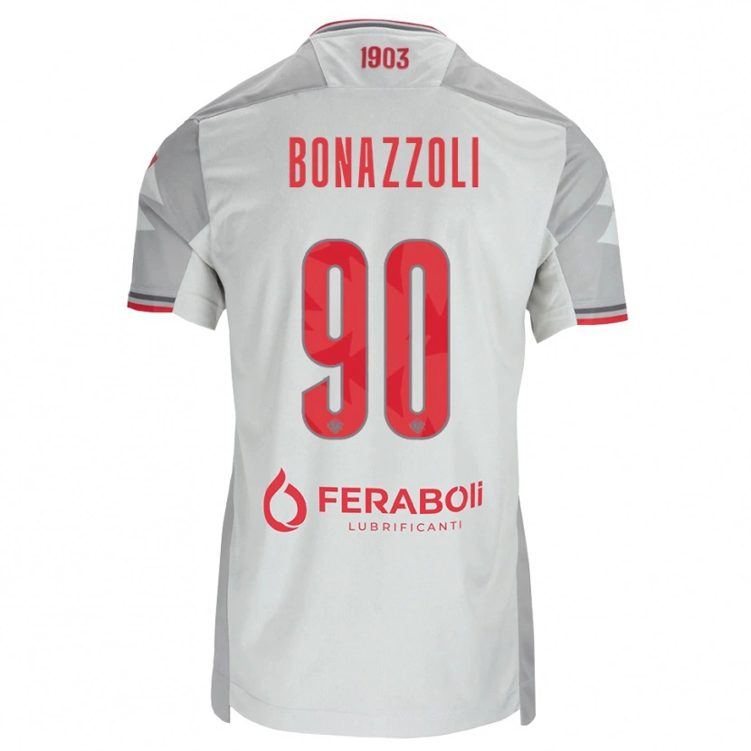 Danxen Kinder Federico Bonazzoli #90 Grau Weiß Rot Auswärtstrikot Trikot 2026/27 T-Shirt Schweiz