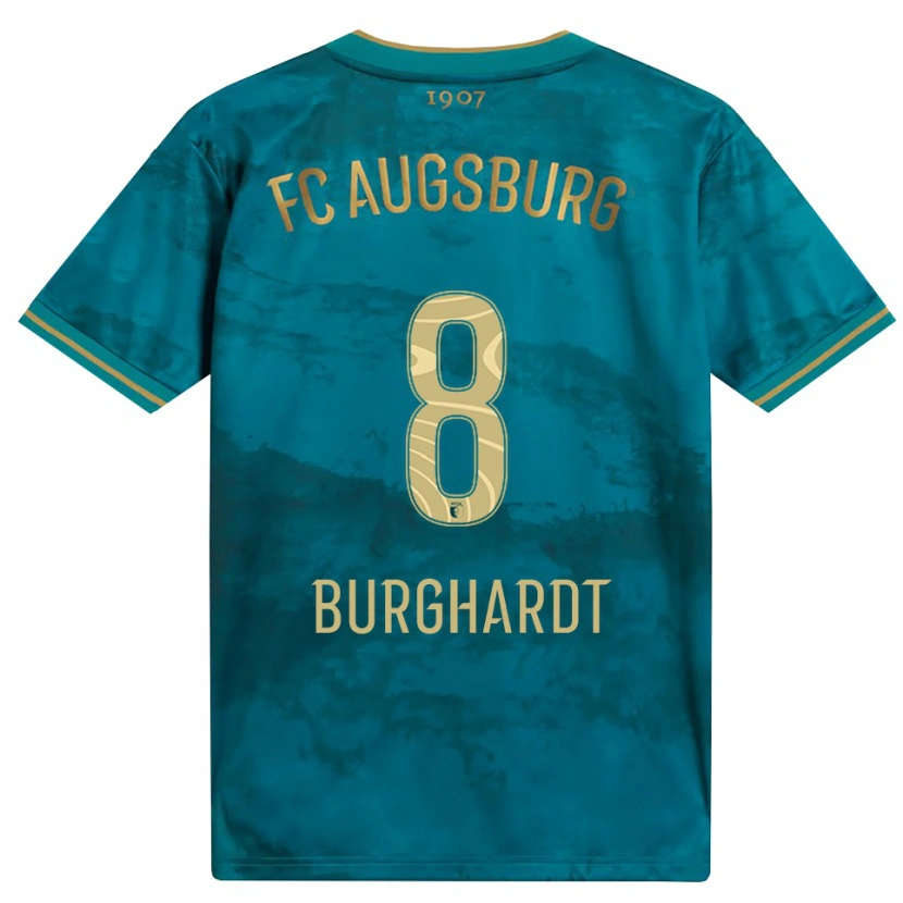 Danxen Kinder Kilian Burghardt #8 Grün Braun Auswärtstrikot Trikot 2026/27 T-Shirt Schweiz