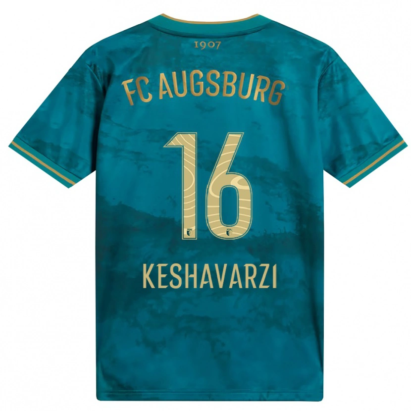 Danxen Kinder Nicolas Keshavarzi #16 Grün Braun Auswärtstrikot Trikot 2026/27 T-Shirt Schweiz