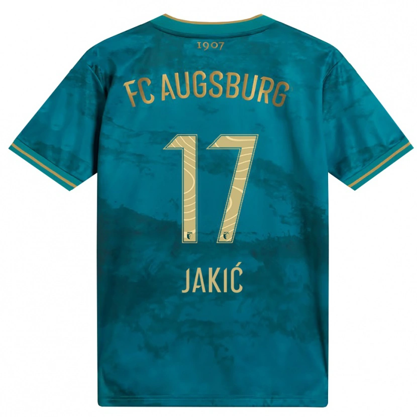 Danxen Kinder Kristijan Jakic #17 Grün Braun Auswärtstrikot Trikot 2026/27 T-Shirt Schweiz