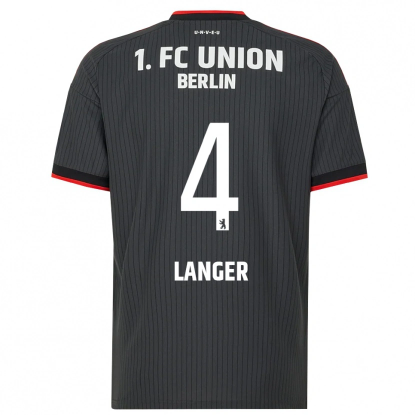 Danxen Kinder Richard Langer #4 Schwarz Weiß Rot Auswärtstrikot Trikot 2026/27 T-Shirt Schweiz