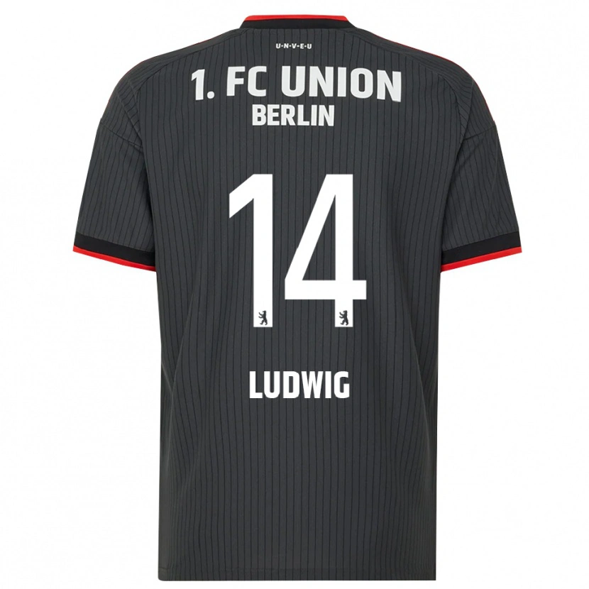 Danxen Kinder Brandon Ludwig #14 Schwarz Weiß Rot Auswärtstrikot Trikot 2026/27 T-Shirt Schweiz