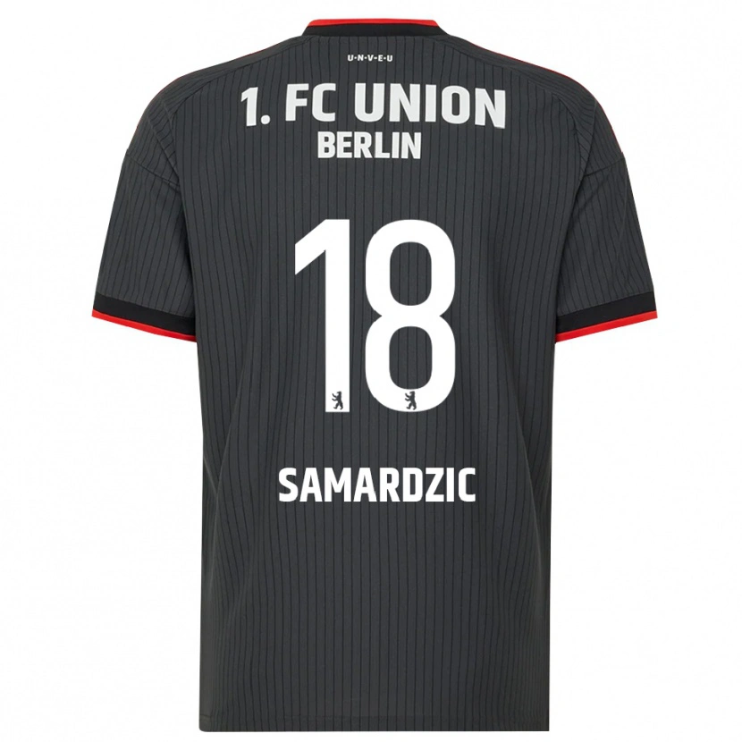 Danxen Kinder Luka Samardzic #18 Schwarz Weiß Rot Auswärtstrikot Trikot 2026/27 T-Shirt Schweiz