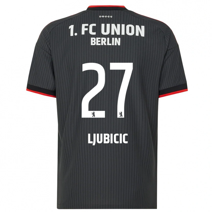 Danxen Kinder Marin Ljubicic #27 Schwarz Weiß Rot Auswärtstrikot Trikot 2026/27 T-Shirt Schweiz