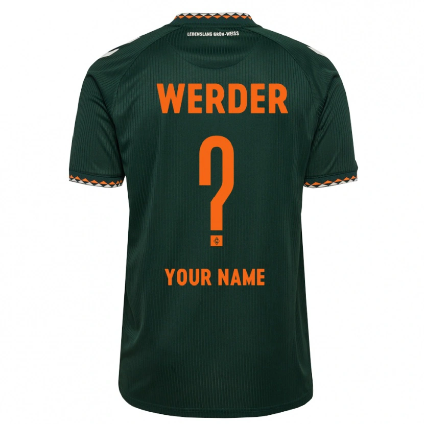 Danxen Kinder Ihren Namen #0 Dunkelgrün Orange Weiß Auswärtstrikot Trikot 2026/27 T-Shirt Schweiz