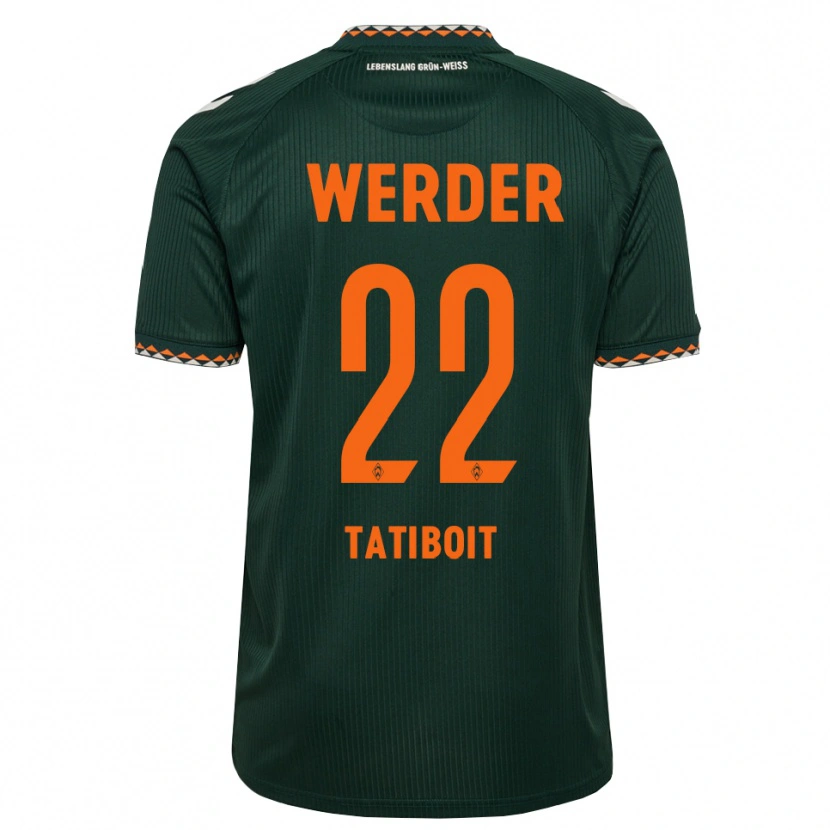 Danxen Kinder Kieran Tatiboit #22 Dunkelgrün Orange Weiß Auswärtstrikot Trikot 2026/27 T-Shirt Schweiz