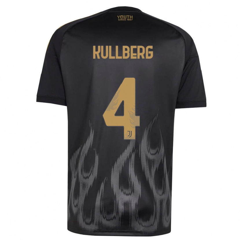 Danxen Kinder Emma Nanny Charlotte Kullberg #4 Schwarz Braun Ausweichtrikot Trikot 2026/27 T-Shirt Schweiz
