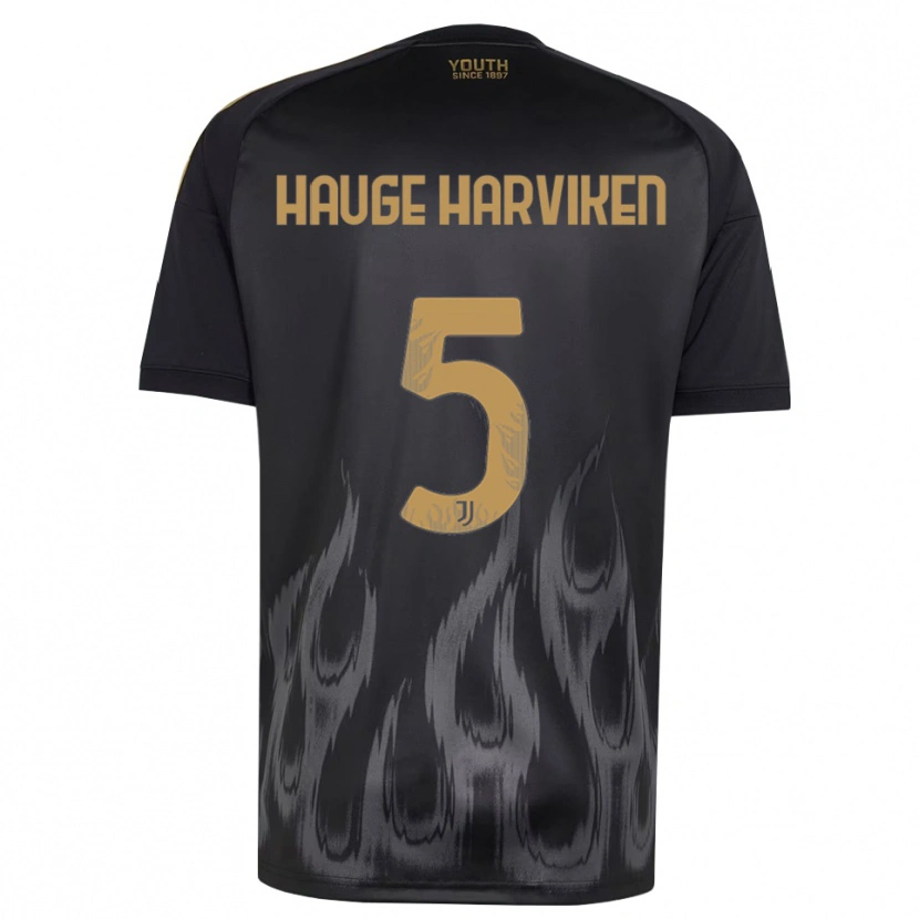 Danxen Kinder Mathilde Hauge Harviken #5 Schwarz Braun Ausweichtrikot Trikot 2026/27 T-Shirt Schweiz