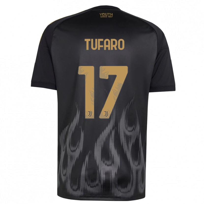 Danxen Kinder Gabriele Tufaro #17 Schwarz Braun Ausweichtrikot Trikot 2026/27 T-Shirt Schweiz
