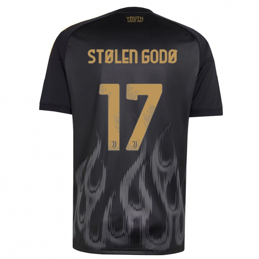 Danxen Kinder Emma Stølen Godø #17 Schwarz Braun Ausweichtrikot Trikot 2026/27 T-Shirt Schweiz