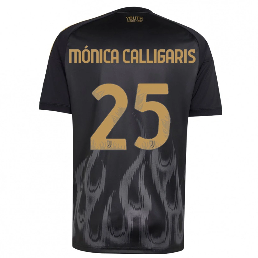 Danxen Kinder Viola Mónica Calligaris #25 Schwarz Braun Ausweichtrikot Trikot 2026/27 T-Shirt Schweiz