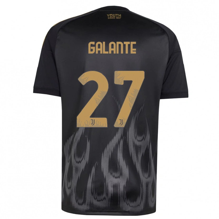 Danxen Kinder Tommaso Galante #27 Schwarz Braun Ausweichtrikot Trikot 2026/27 T-Shirt Schweiz