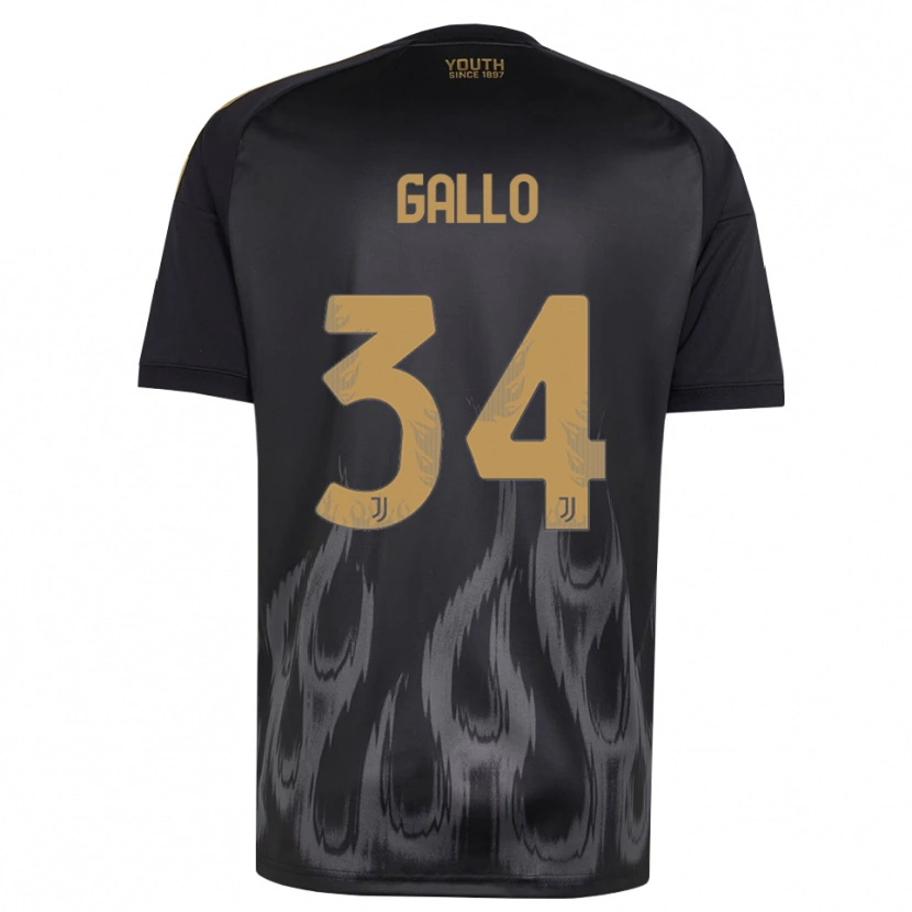 Danxen Kinder Azzurra Gallo #34 Schwarz Braun Ausweichtrikot Trikot 2026/27 T-Shirt Schweiz