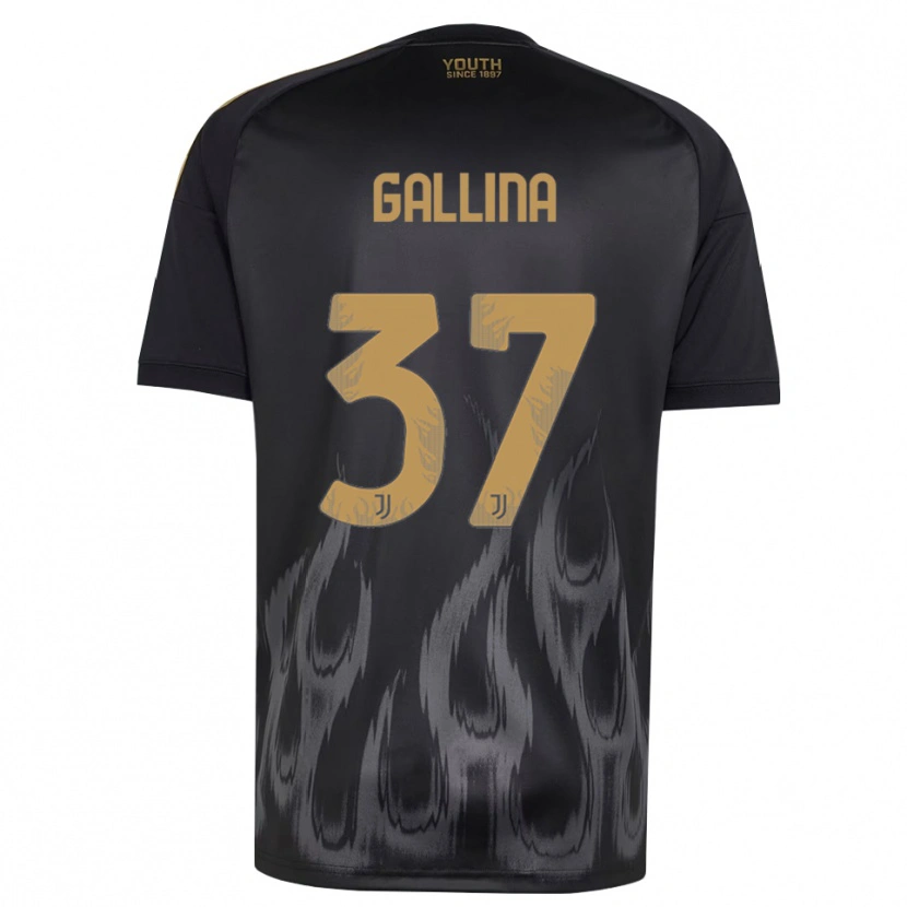 Danxen Kinder Arianna Gallina #37 Schwarz Braun Ausweichtrikot Trikot 2026/27 T-Shirt Schweiz