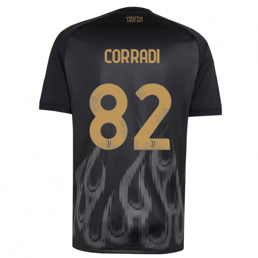 Danxen Kinder Christian Corradi #82 Schwarz Braun Ausweichtrikot Trikot 2026/27 T-Shirt Schweiz