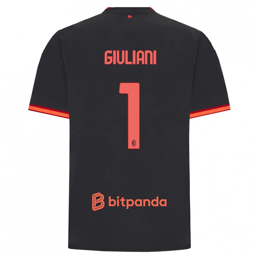 Danxen Kinder Laura Giuliani #1 Schwarz Rot Ausweichtrikot Trikot 2026/27 T-Shirt Schweiz
