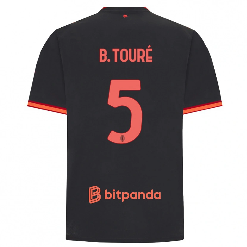 Danxen Kinder Fode Ballo-Toure #5 Schwarz Rot Ausweichtrikot Trikot 2026/27 T-Shirt Schweiz