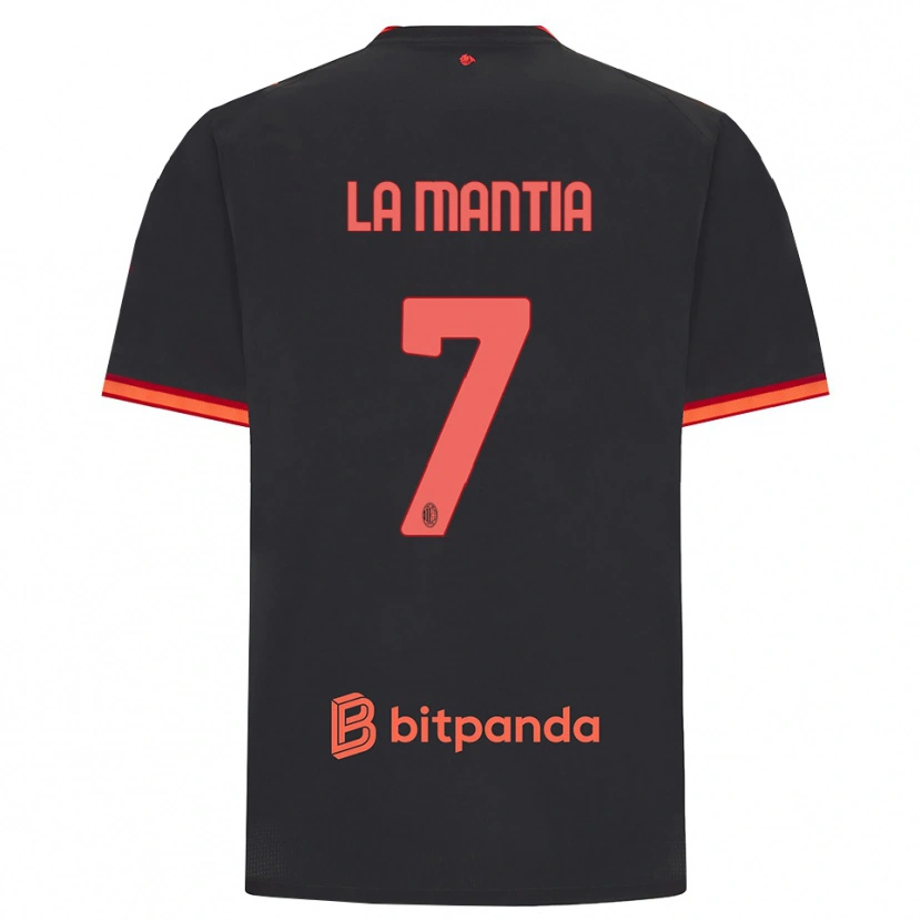 Danxen Kinder Simon La Mantia #7 Schwarz Rot Ausweichtrikot Trikot 2026/27 T-Shirt Schweiz