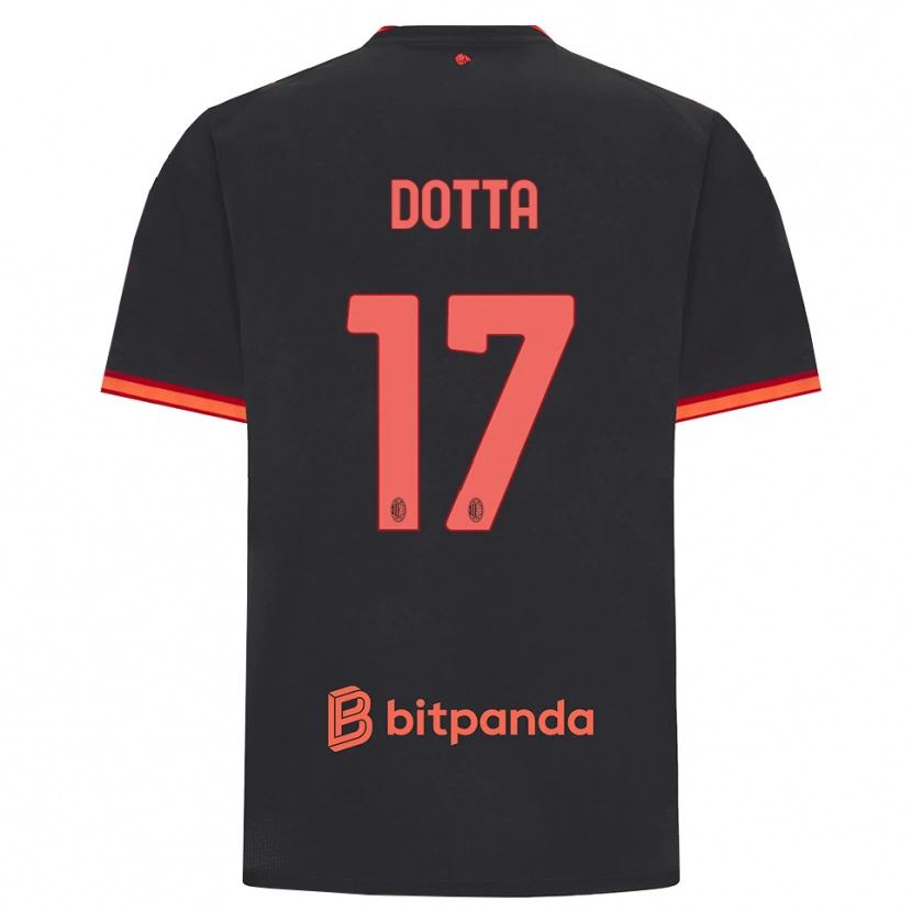 Danxen Kinder Cristiano Dotta #17 Schwarz Rot Ausweichtrikot Trikot 2026/27 T-Shirt Schweiz