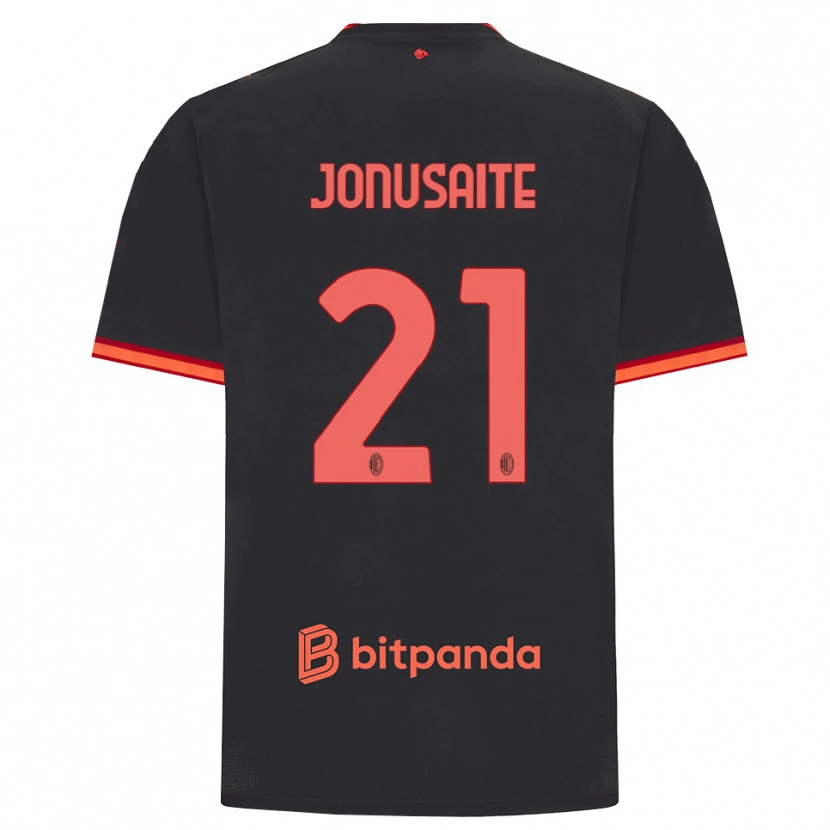 Danxen Kinder Rimante Jonusaite #21 Schwarz Rot Ausweichtrikot Trikot 2026/27 T-Shirt Schweiz