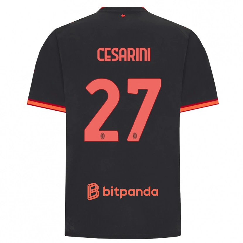 Danxen Kinder Erin Maria Patrizia Cesarini #27 Schwarz Rot Ausweichtrikot Trikot 2026/27 T-Shirt Schweiz