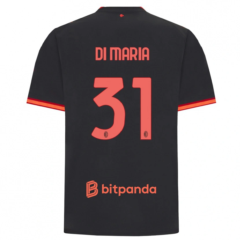 Danxen Kinder Alessandro Di Maria #31 Schwarz Rot Ausweichtrikot Trikot 2026/27 T-Shirt Schweiz