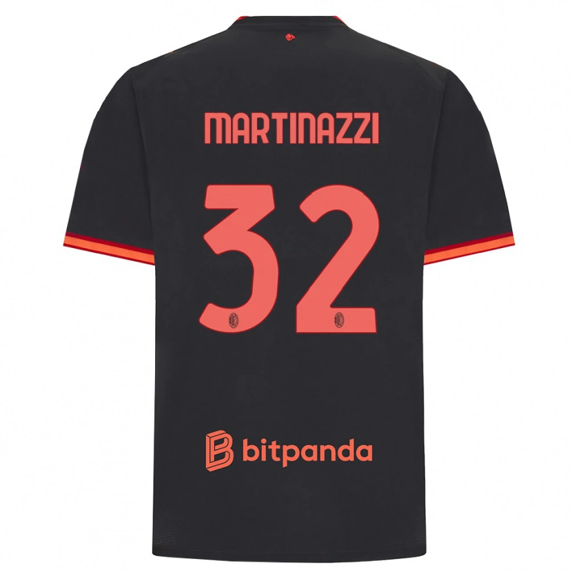 Danxen Kinder Luca Martinazzi #32 Schwarz Rot Ausweichtrikot Trikot 2026/27 T-Shirt Schweiz