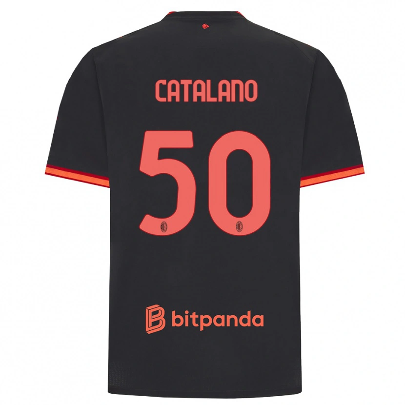 Danxen Kinder Alessio Catalano #50 Schwarz Rot Ausweichtrikot Trikot 2026/27 T-Shirt Schweiz
