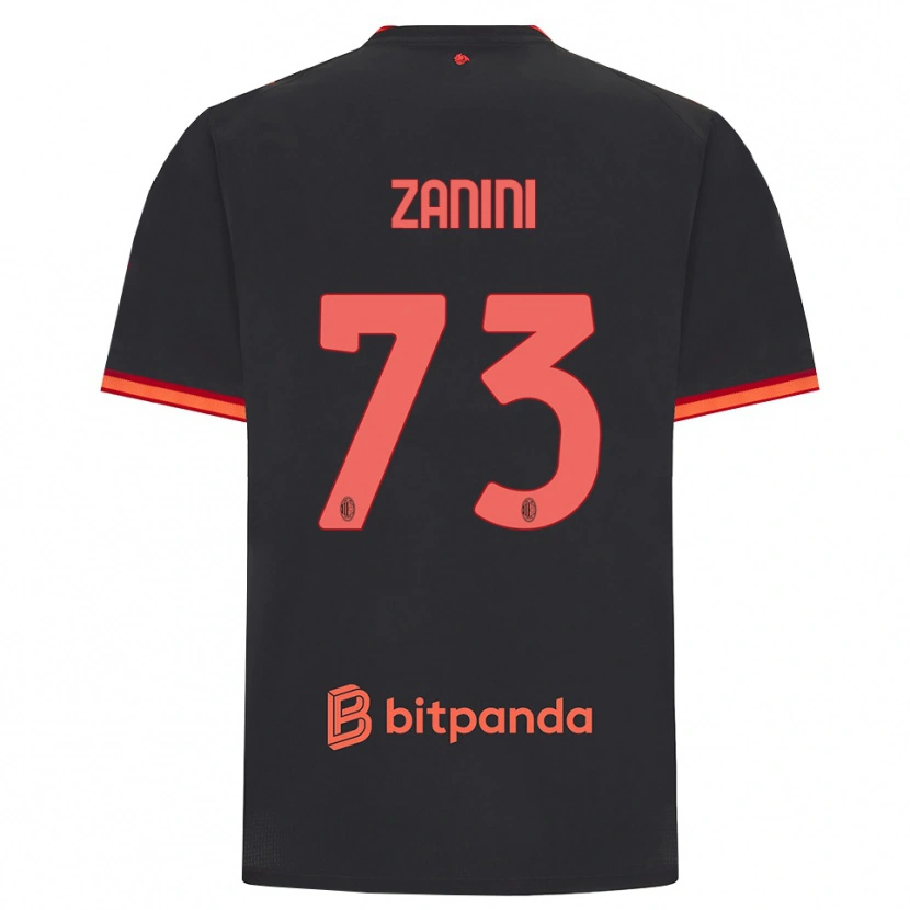 Danxen Kinder Paola Zanini #73 Schwarz Rot Ausweichtrikot Trikot 2026/27 T-Shirt Schweiz