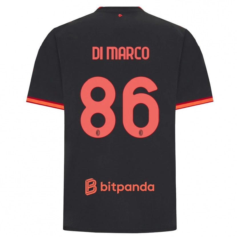Danxen Kinder Luca Di Marco #86 Schwarz Rot Ausweichtrikot Trikot 2026/27 T-Shirt Schweiz