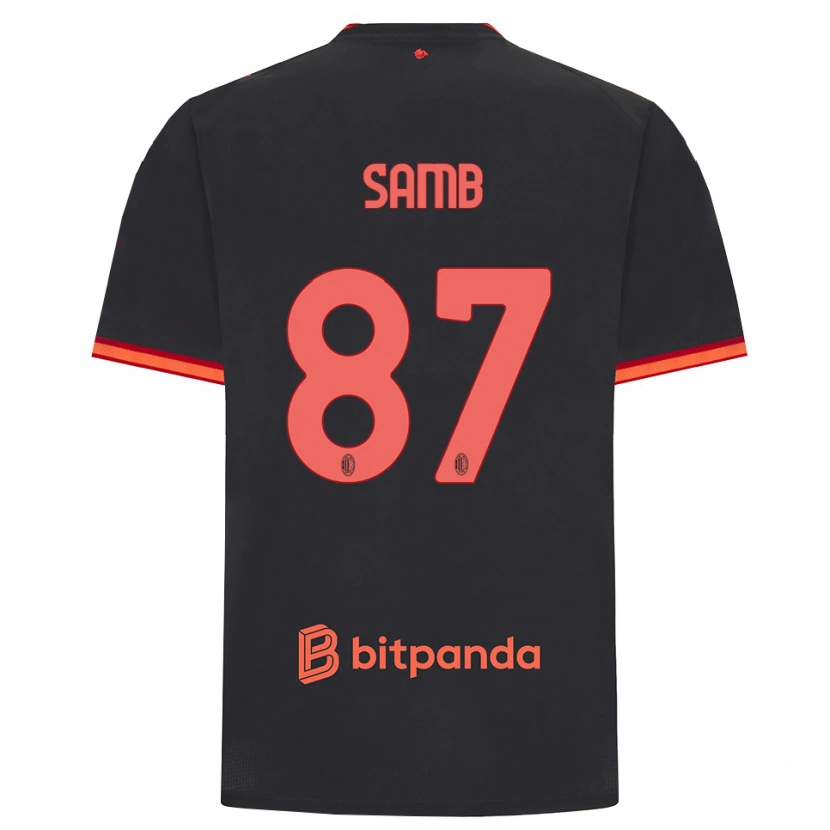 Danxen Kinder Ablaye Samb #87 Schwarz Rot Ausweichtrikot Trikot 2026/27 T-Shirt Schweiz