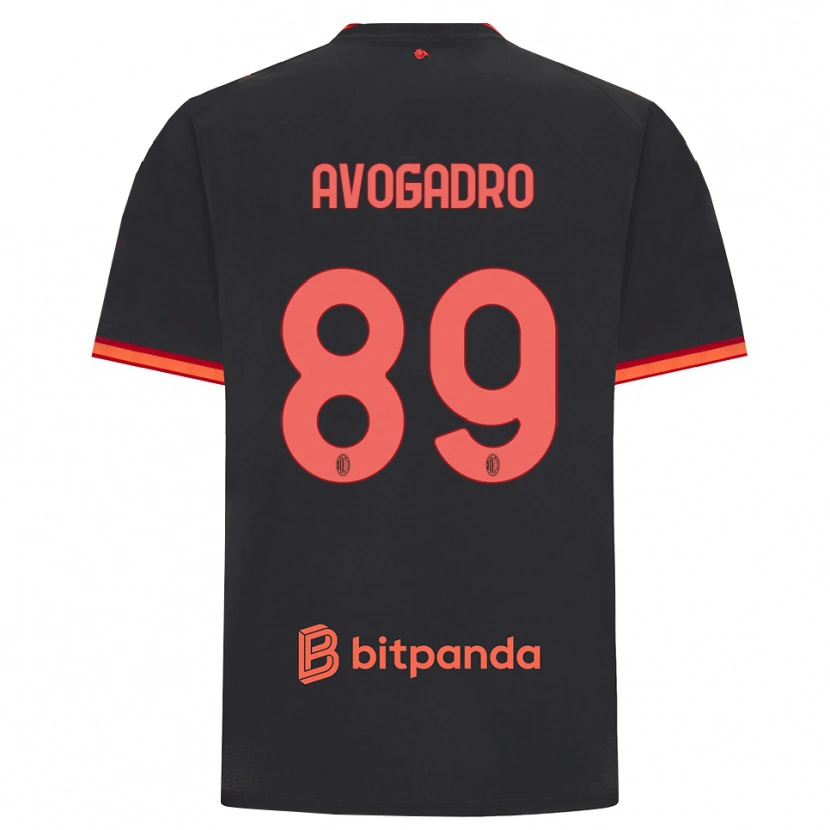 Danxen Kinder Pietro Avogadro #89 Schwarz Rot Ausweichtrikot Trikot 2026/27 T-Shirt Schweiz