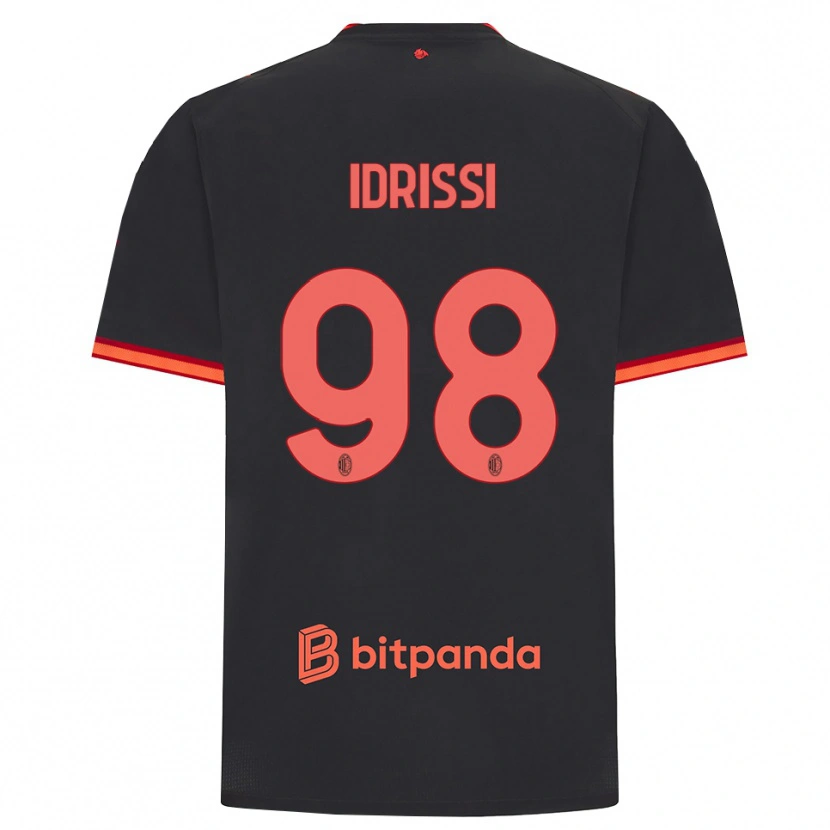 Danxen Kinder Yahya Idrissi #98 Schwarz Rot Ausweichtrikot Trikot 2026/27 T-Shirt Schweiz